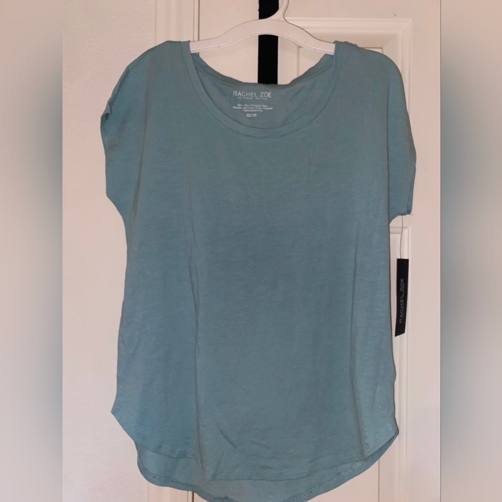 Rachel Zoe Women's Light Blue Short Sleeve Top